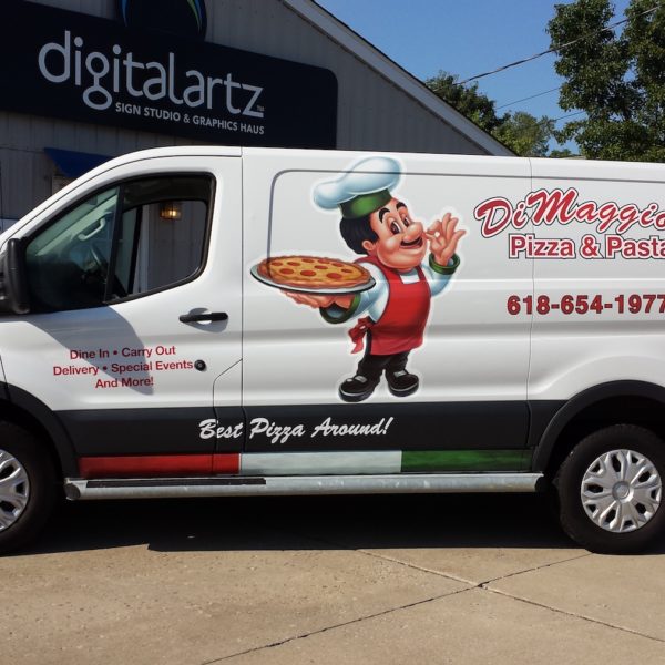 DiMaggios Delivery Van Spot Graphcis