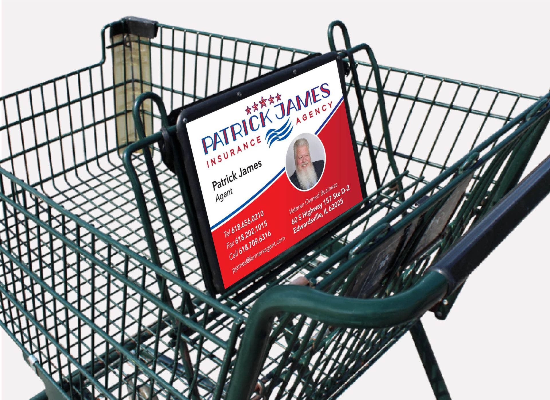 Patrick James Insurance Agency Shopping Cart Advertisement