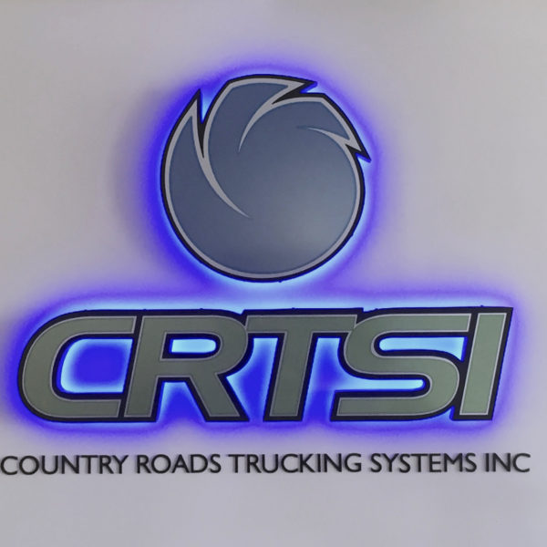 Country Roads Trucking Systems Inc Black Lit Sign Cabinet